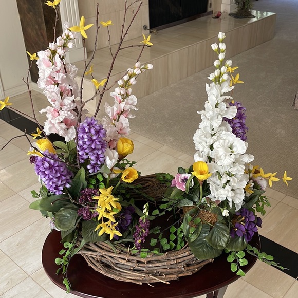 Exquisite, One-of-a-Kind, Easter/Spring, Multipurpose, Handmade Table Wreath - Picture 2 of 8